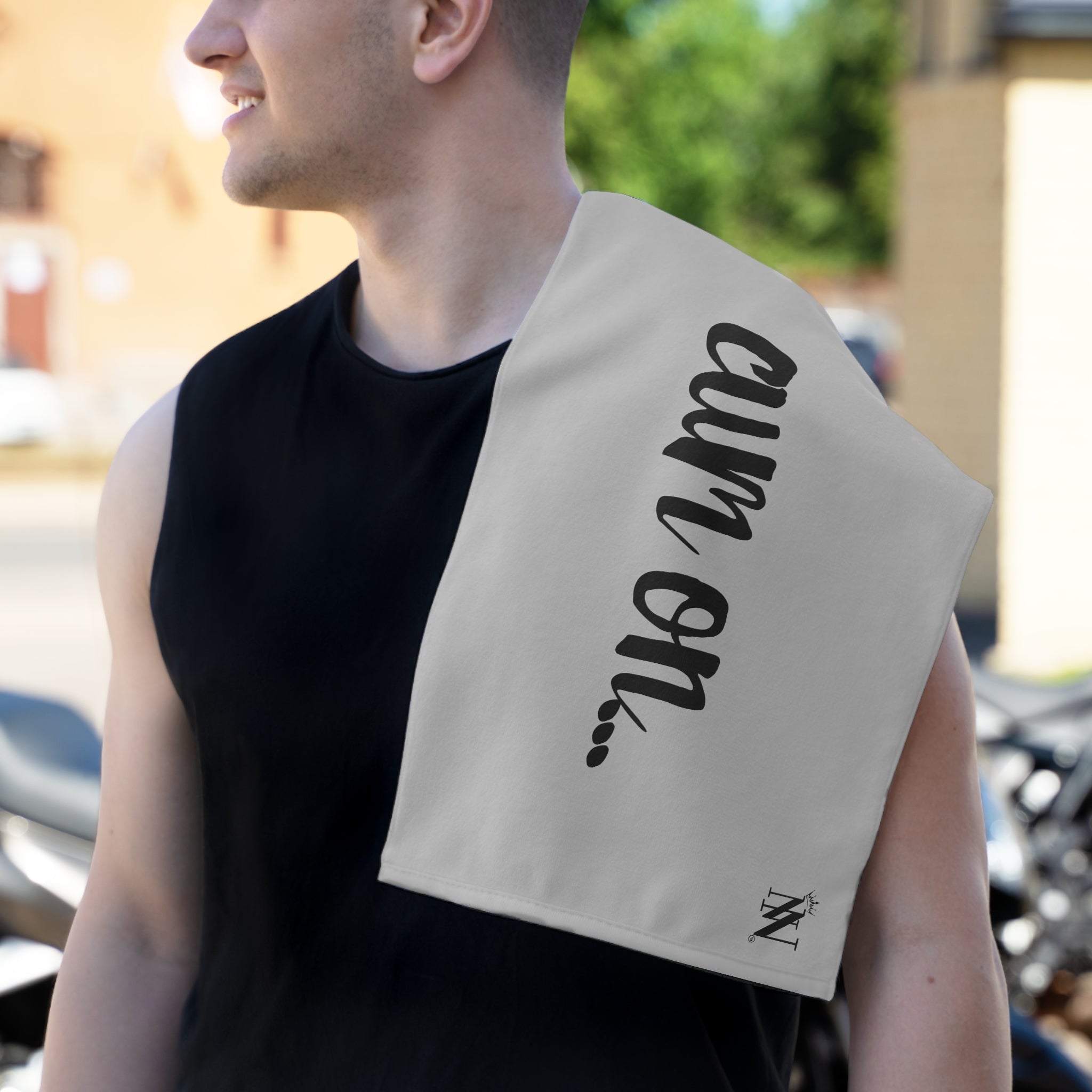 Cum On... Silver | Mix & Match Soft Fun-Flirty Lovers’ Towels