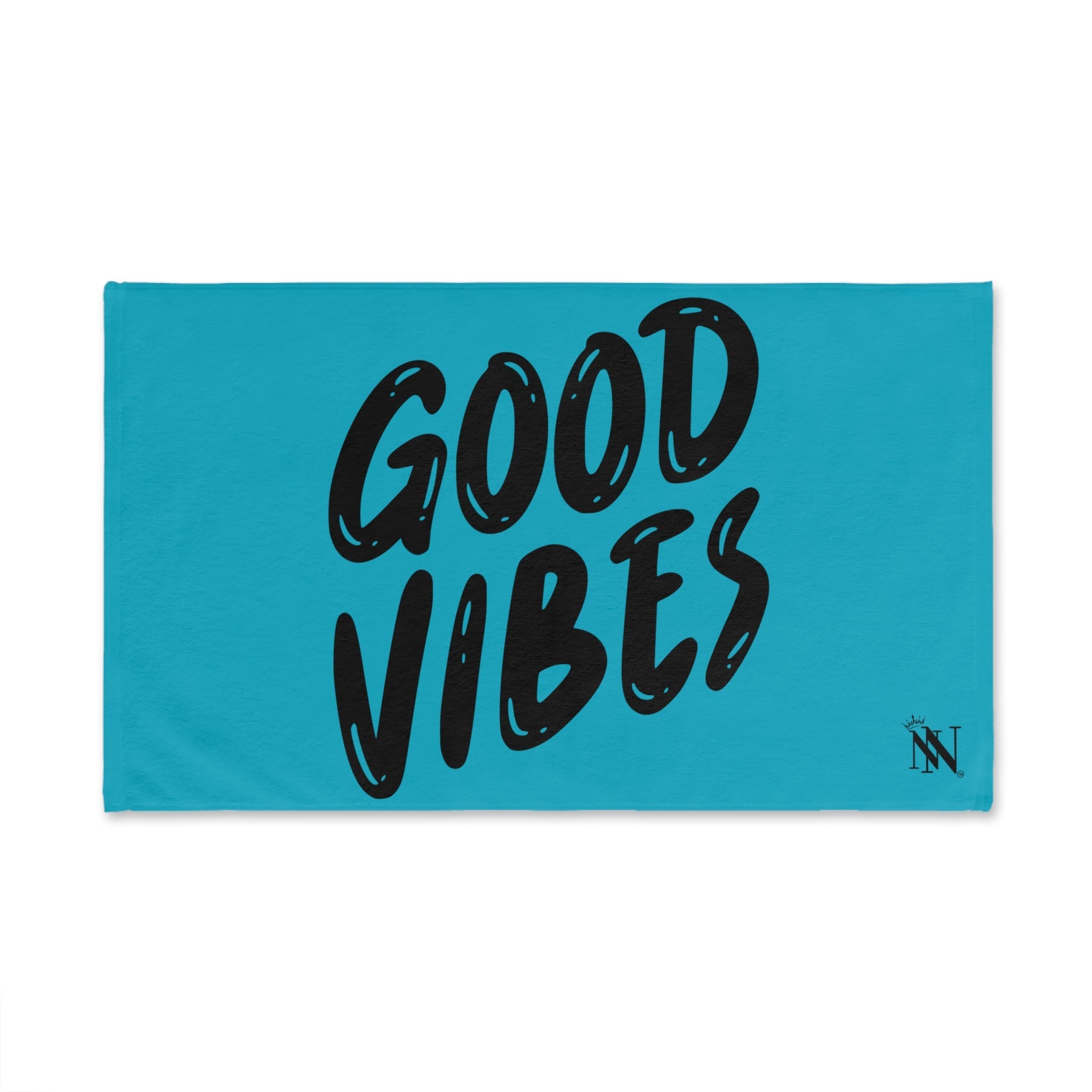 Good Vibes Bubble Print Teal Cum Towel