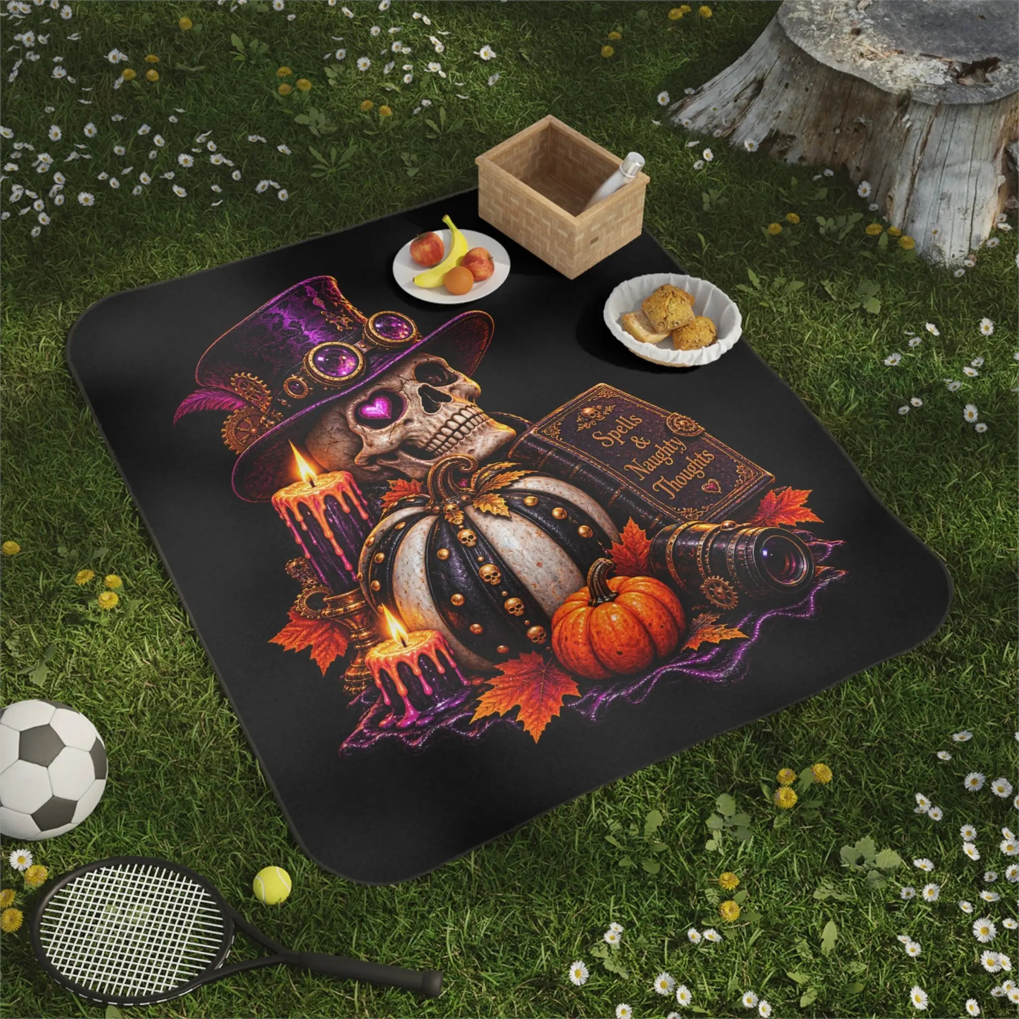 Spells & Naughty Thoughts Skull | Nectar Napkins Fun-Flirty Lovers’ Sex Blankets