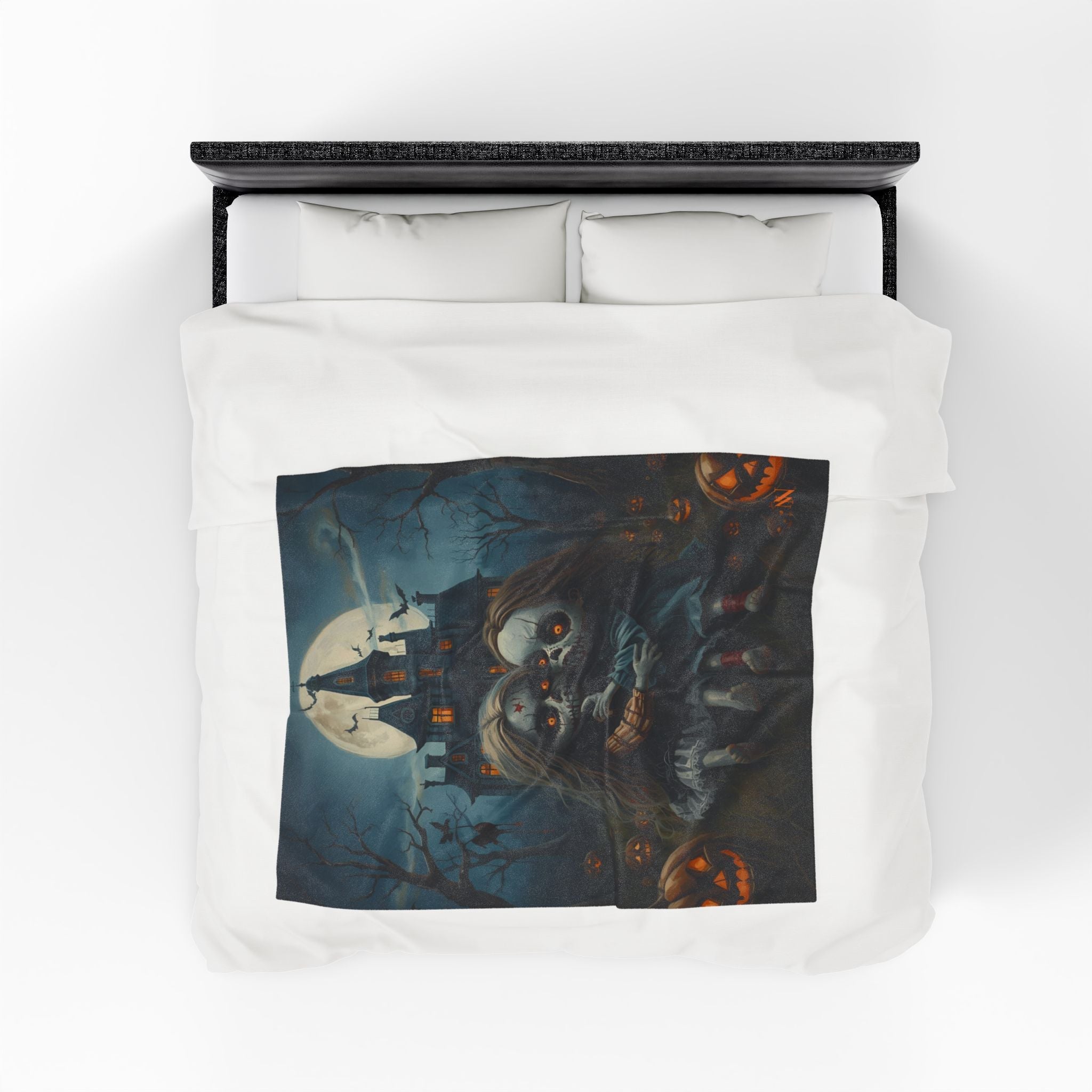 Scary Halloween Pumpkin Girls | Mix & Match Velveteen Fun-Flirty Lovers’ Blankets