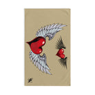 Double Hearts with Wings Gold Cum Towel