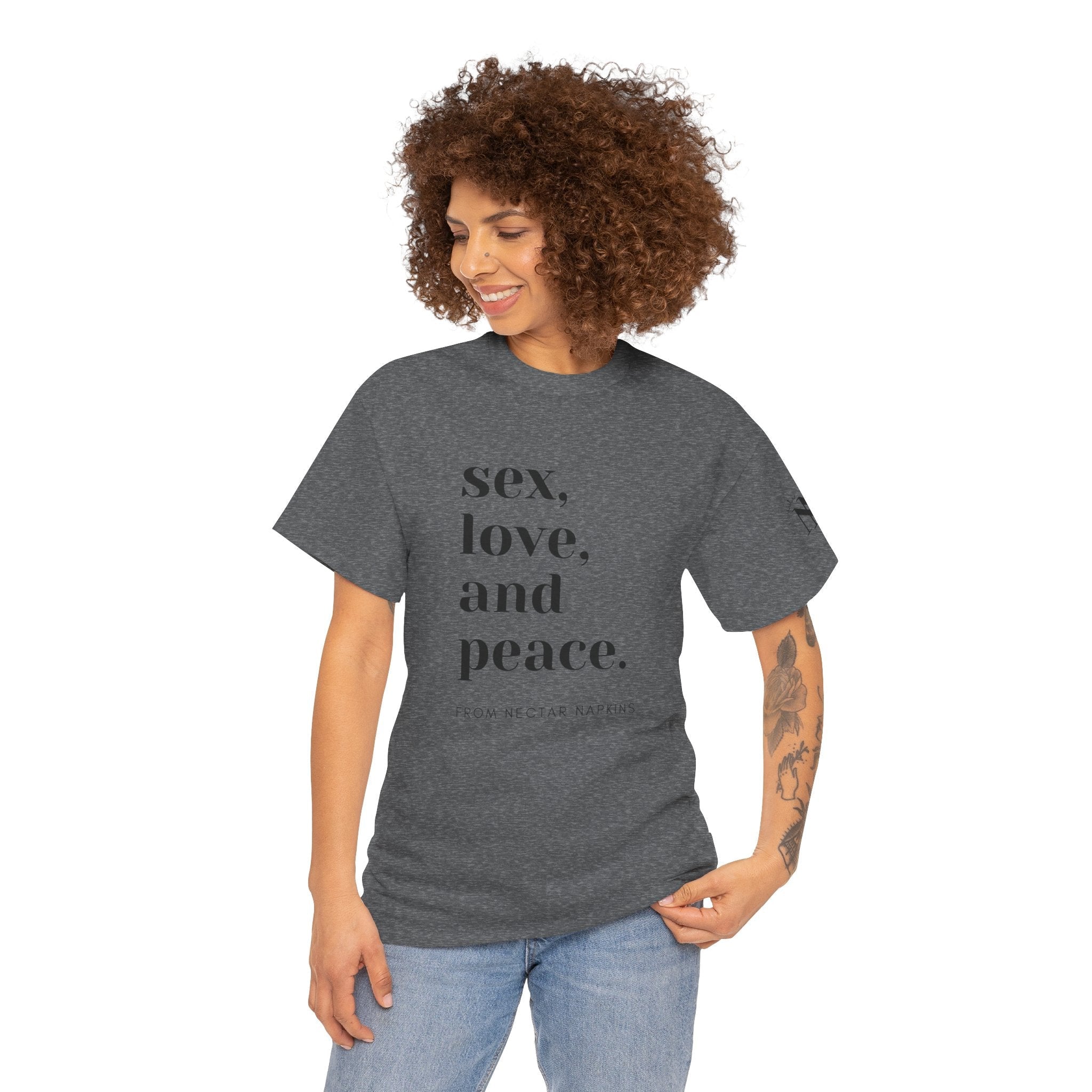 Sex Peace Love | Mix & Match 100% Cotton Unisex Fun-Flirty Lovers’ Tees
