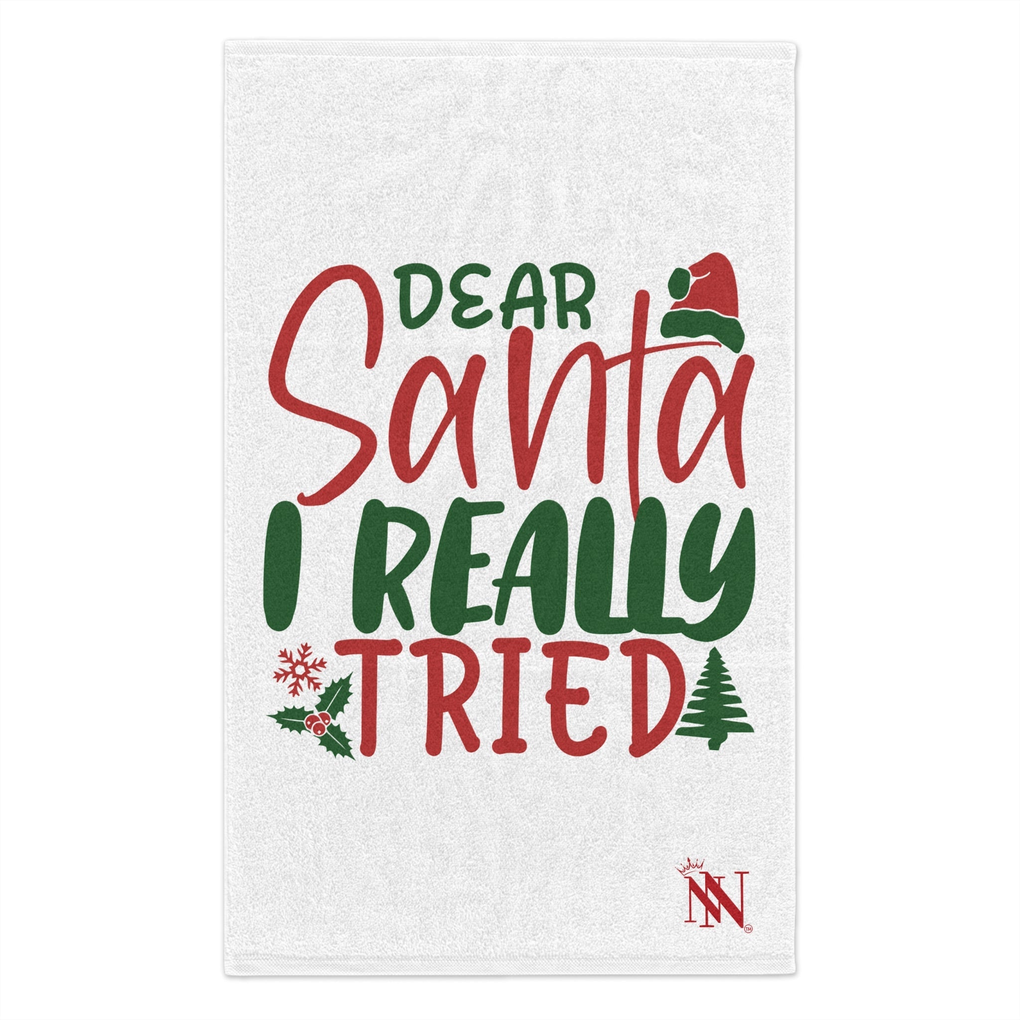 Dear Santa I Really Tried | Mix & Match Soft Fun-Flirty Lovers’ Towels