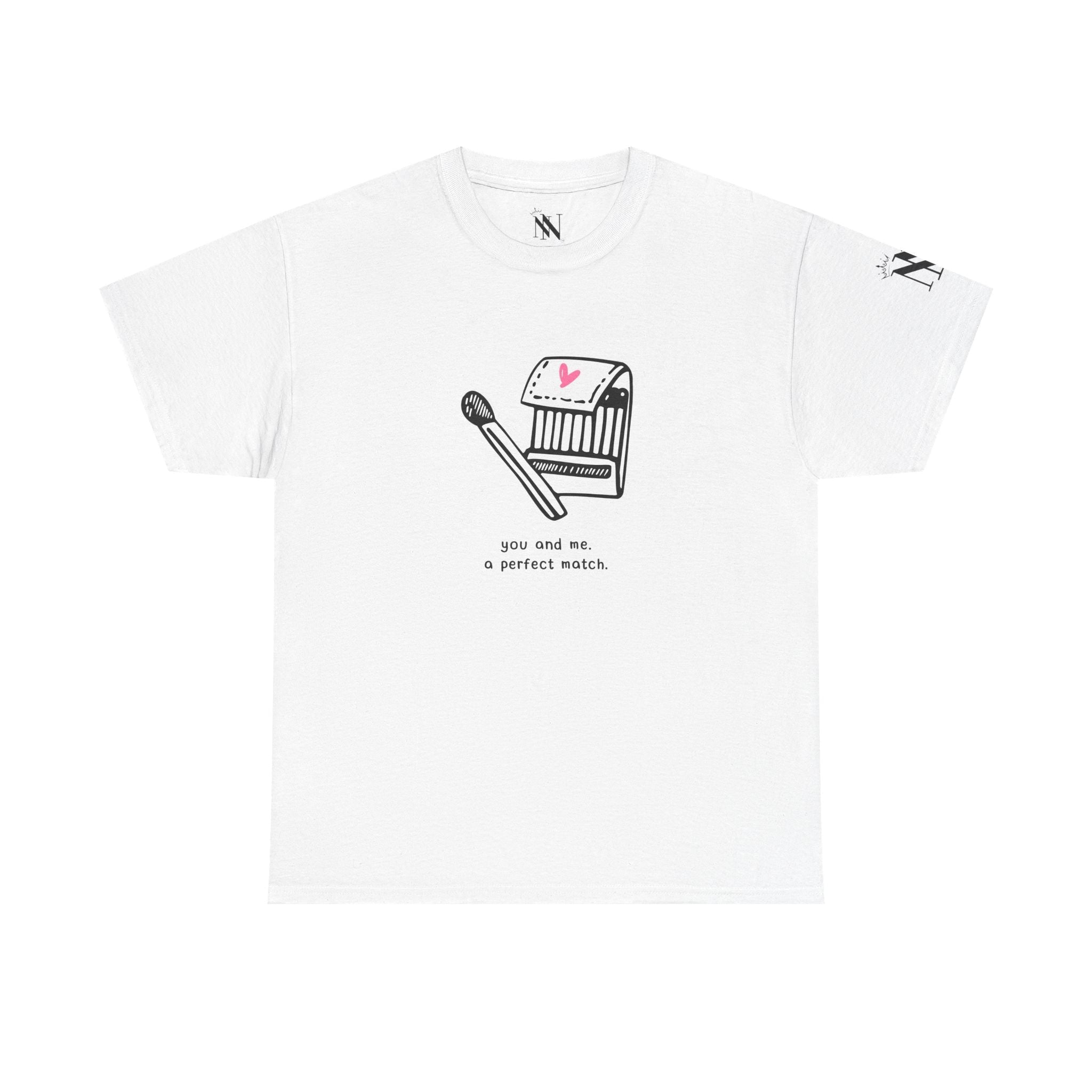 You and Me A Perfect Match | Mix & Match Cotton Unisex Fun-Flirty Lovers’ T-Shirts