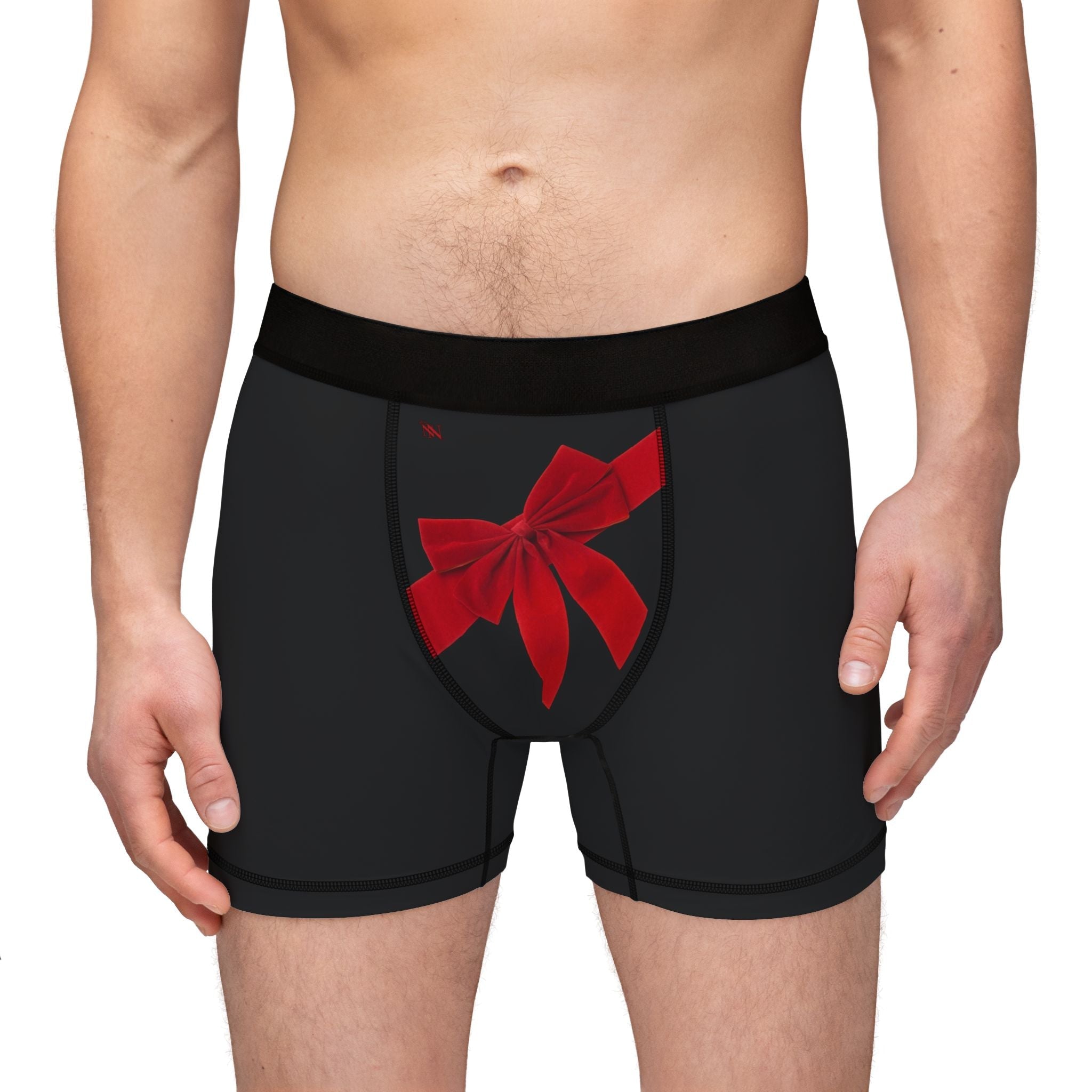 Red Velvet Gift Bow | Mix & Match Fun-Flirty Lovers’ Boxer Briefs