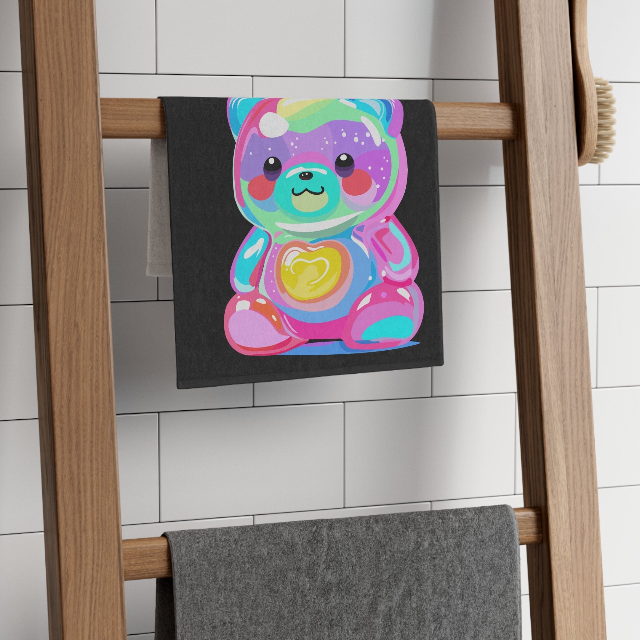Yummy Bear Black | Mix & Match Soft Fun-Flirty Lovers’ Towels