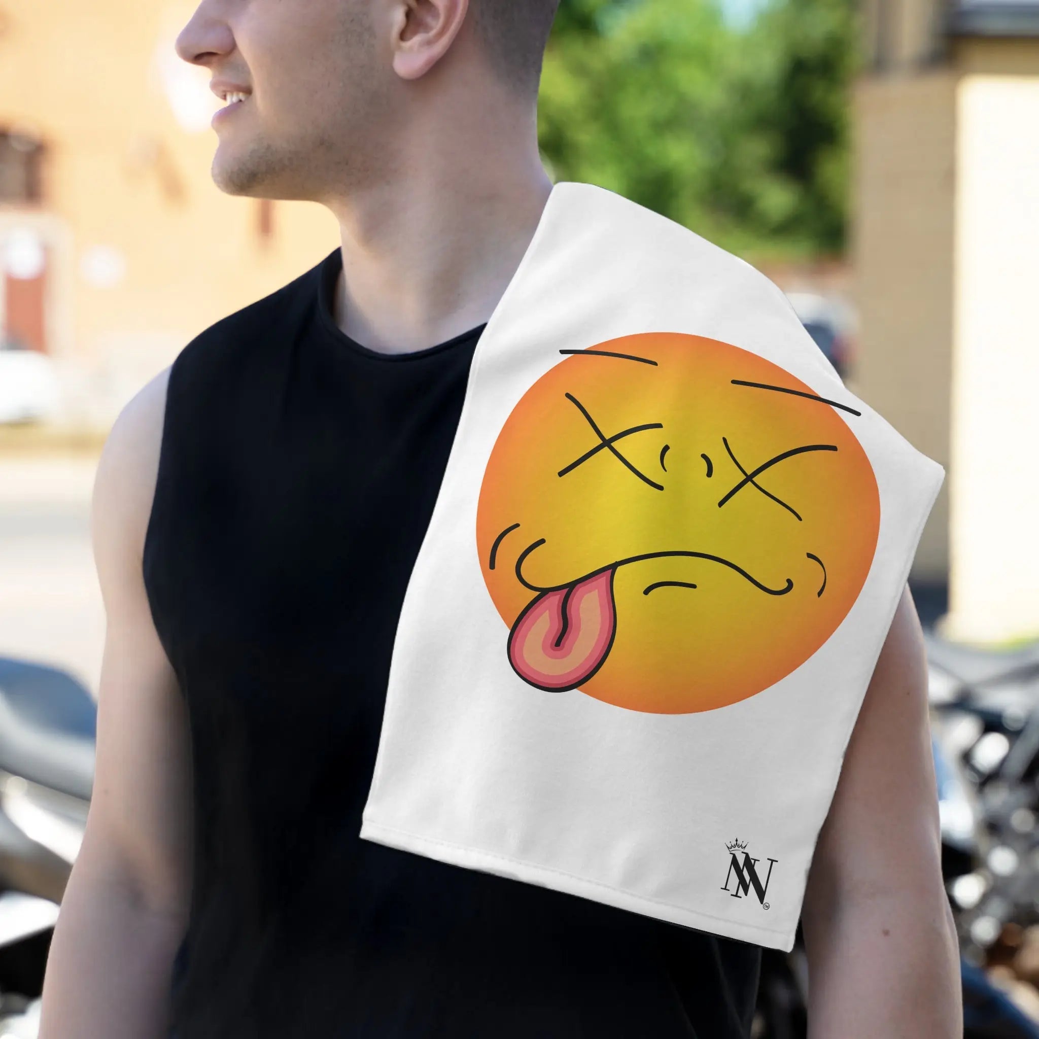 Knocked Out Emoji | Mix & Match Soft Fun-Flirty Lovers’ Towels