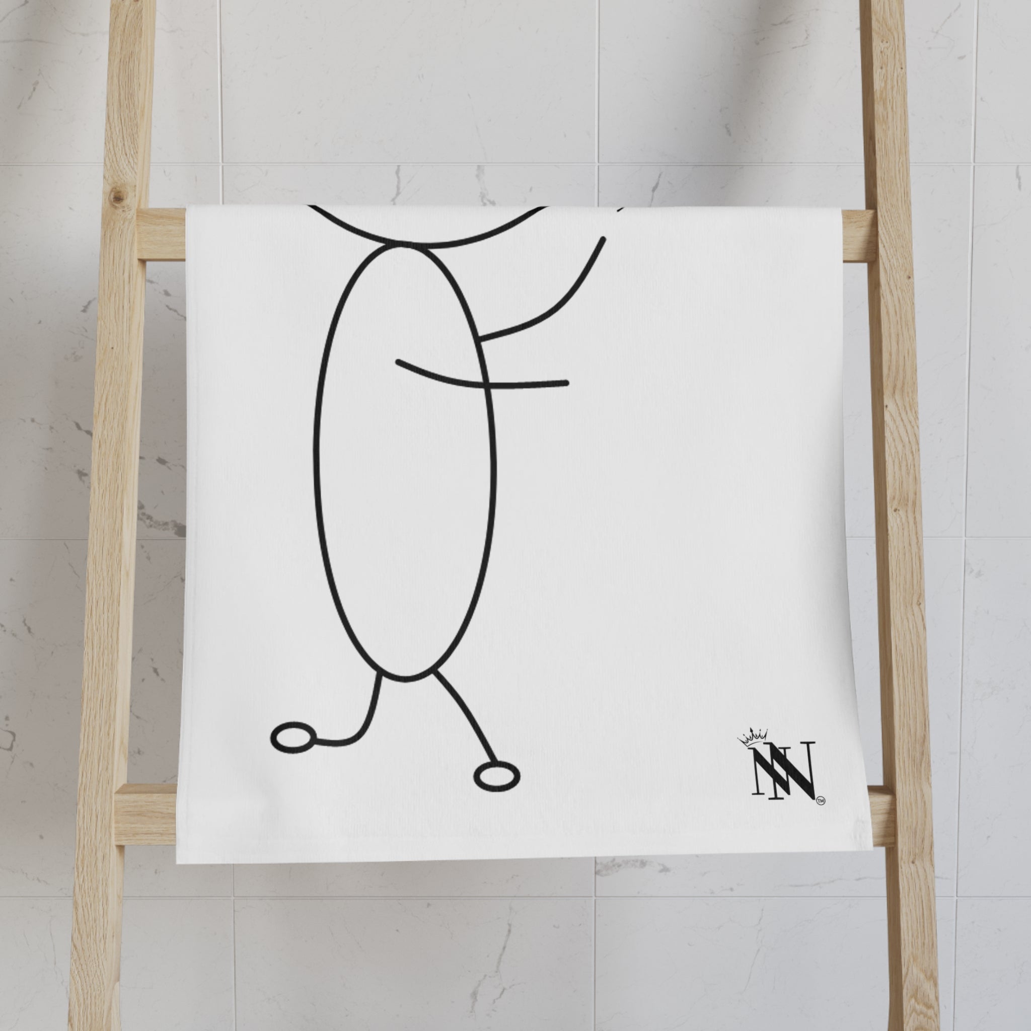 Stick Man Heart Balloon Cum Towel
