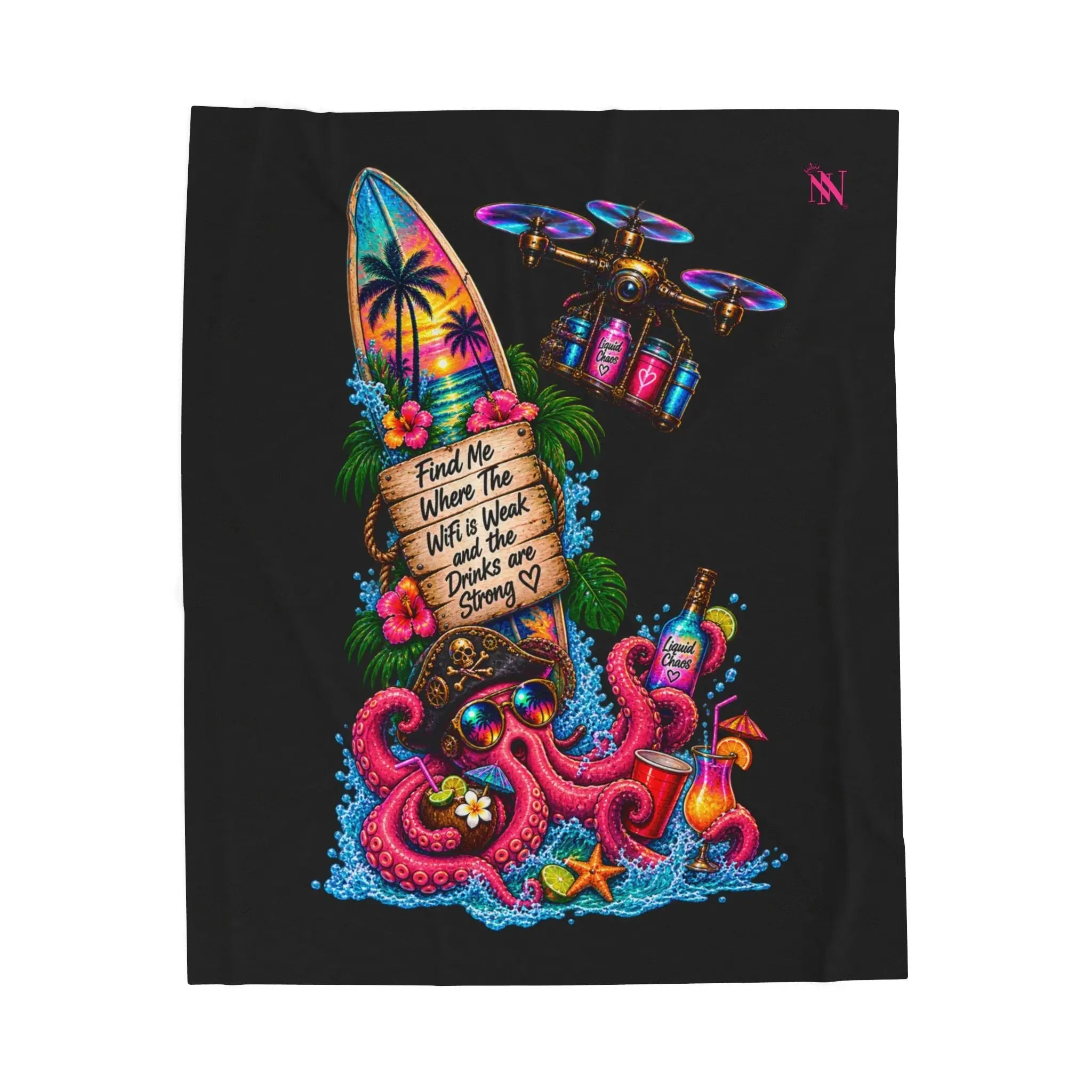 Liquid Chaos Spring Break Lovers’ Blanket