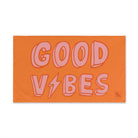Good Vibes Red Electric Orange Crusta | Mix & Match Classic Fun-Flirty Lovers’ Towels