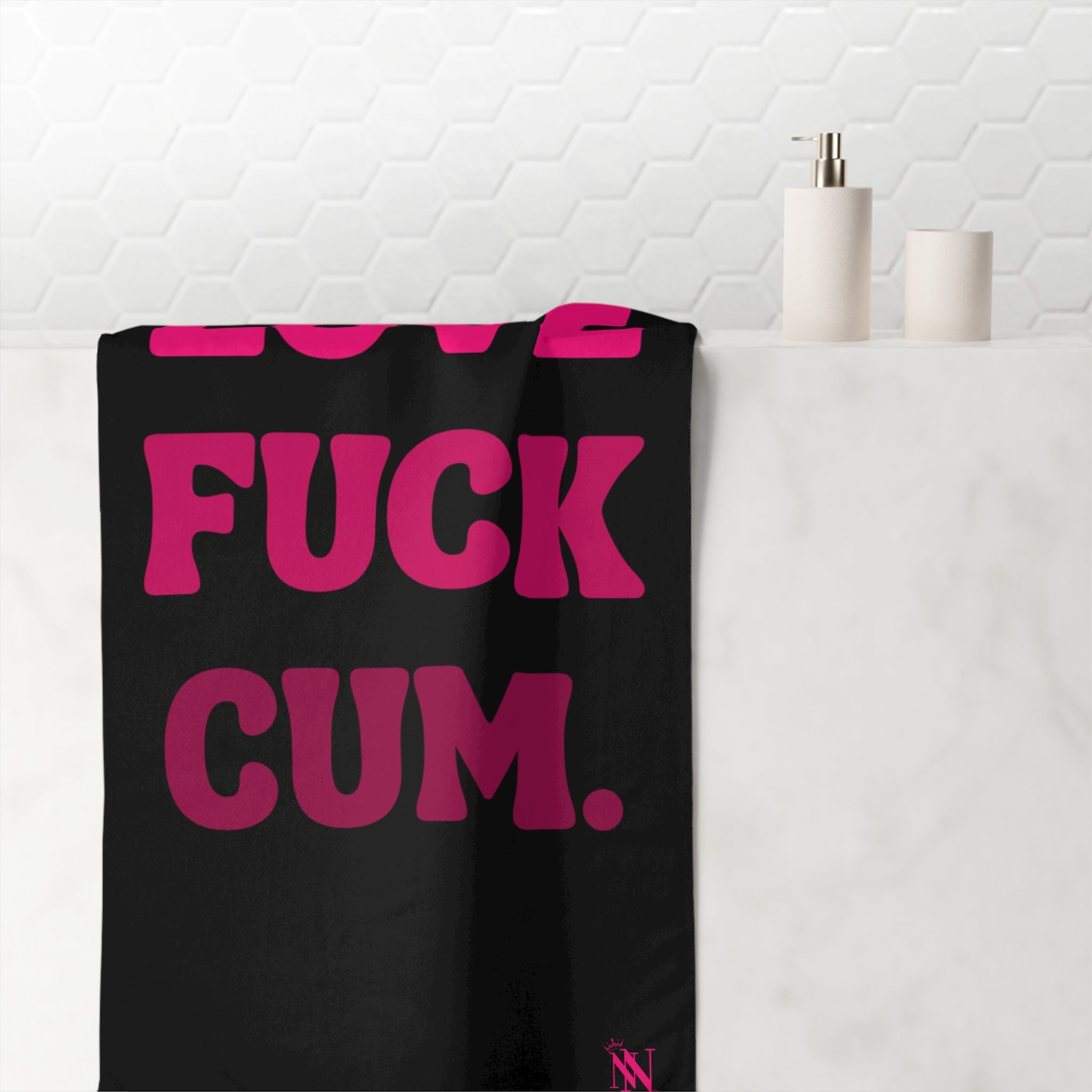 Love Fuck Cum. Nectar Napkins Large Sex Towel