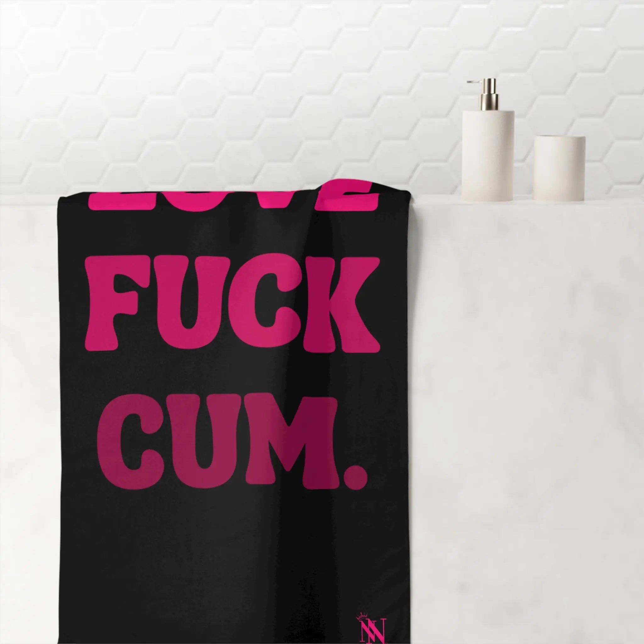 Love Fuck Cum. Nectar Napkins Large Sex Towel