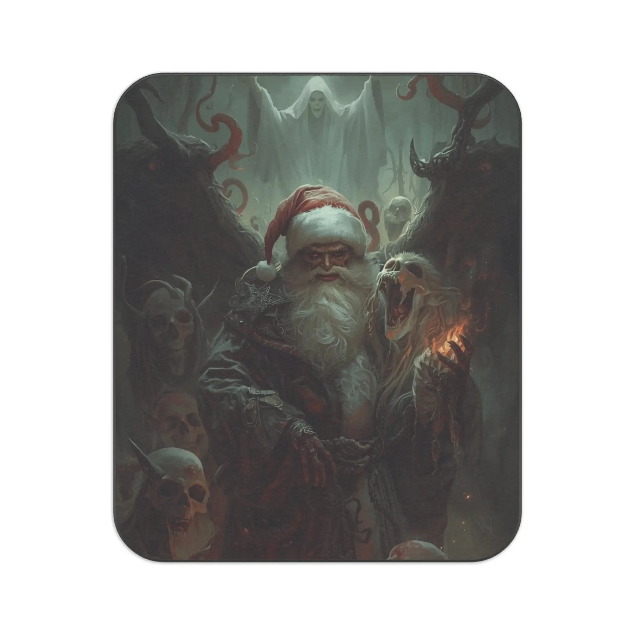 Evil Santa Christmas Fantasy | Mix Match Fun-Flirty Lovers’ Water-Resistant Blankets