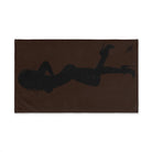 Sexy Lady Standing Silhouette Chocolate | Nectar Napkins Classic Fun-Flirty Lovers’ Colored Towels