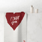 I Love You Paper Note Extra Large Sex Towel