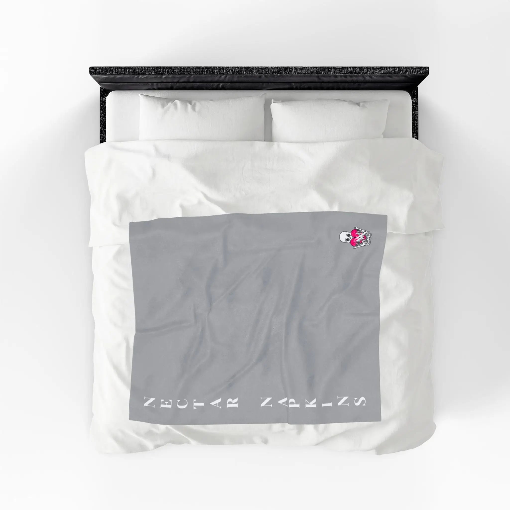 Nectar Napkins Brand Light Grey Love Blanket