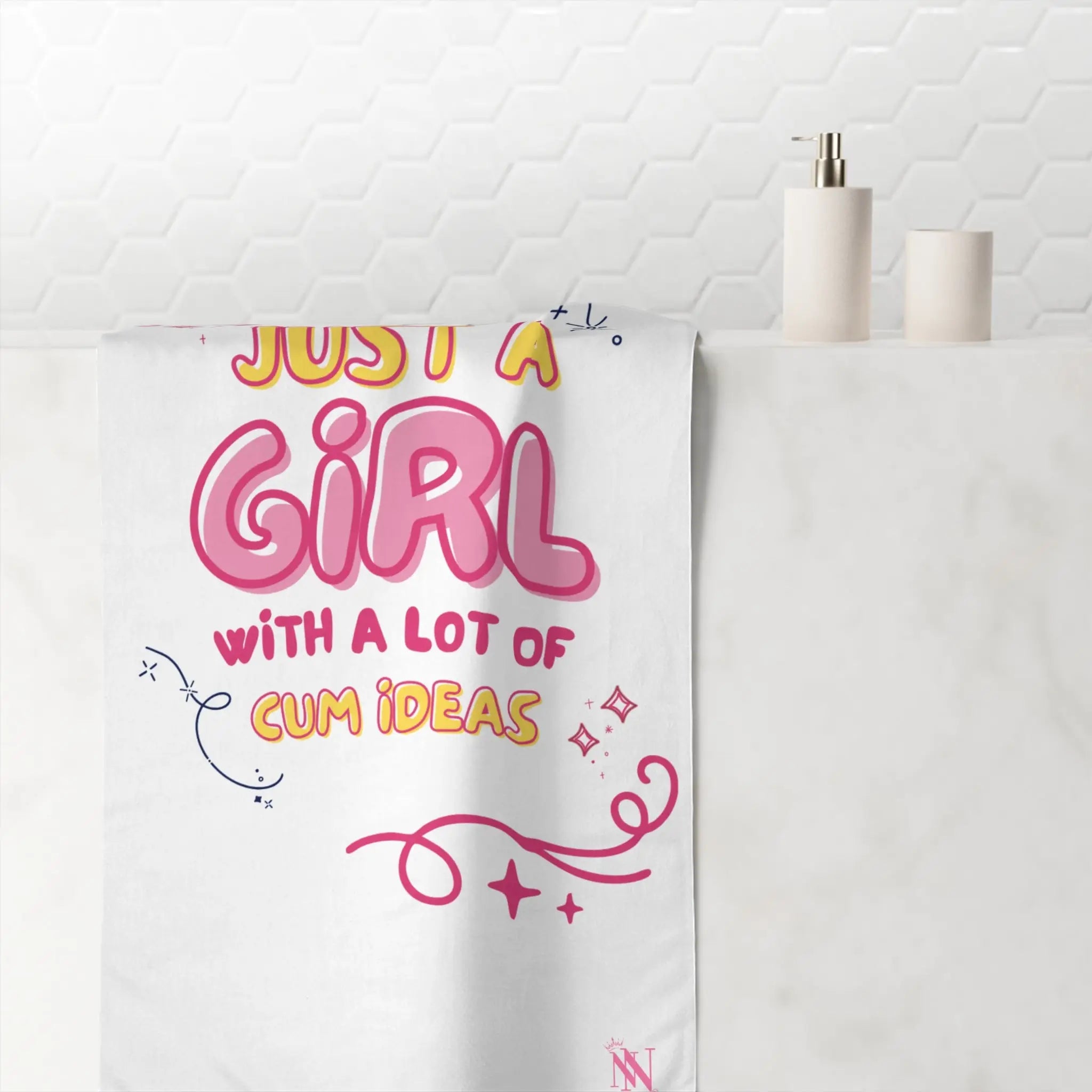 Just a Girl Cum Ideas Extra Large Towel
