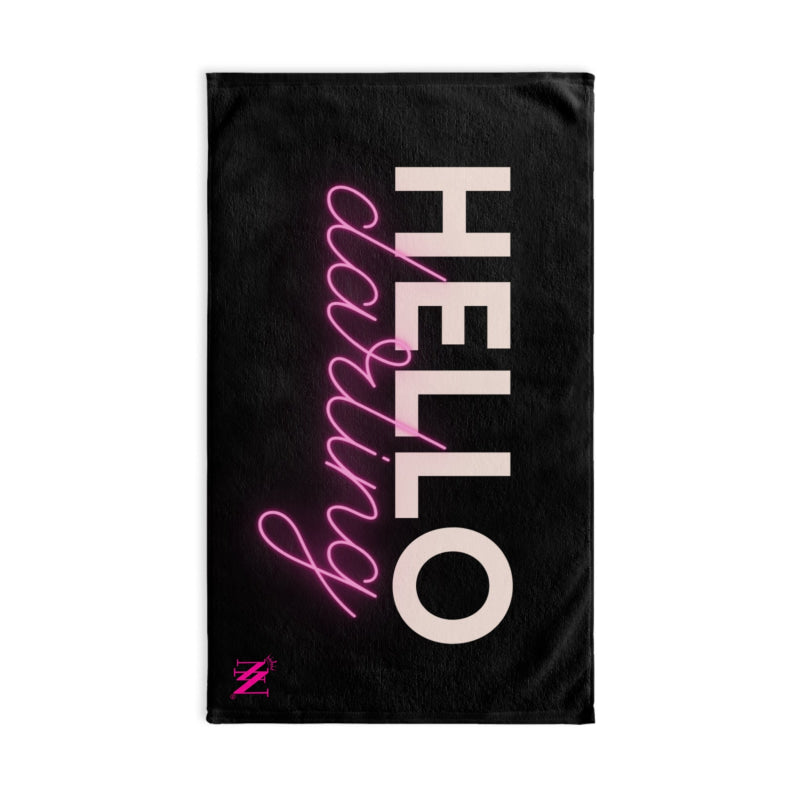 Hello Darling Black | Mix & Match Original Fun-Flirty Lovers’ Towels
