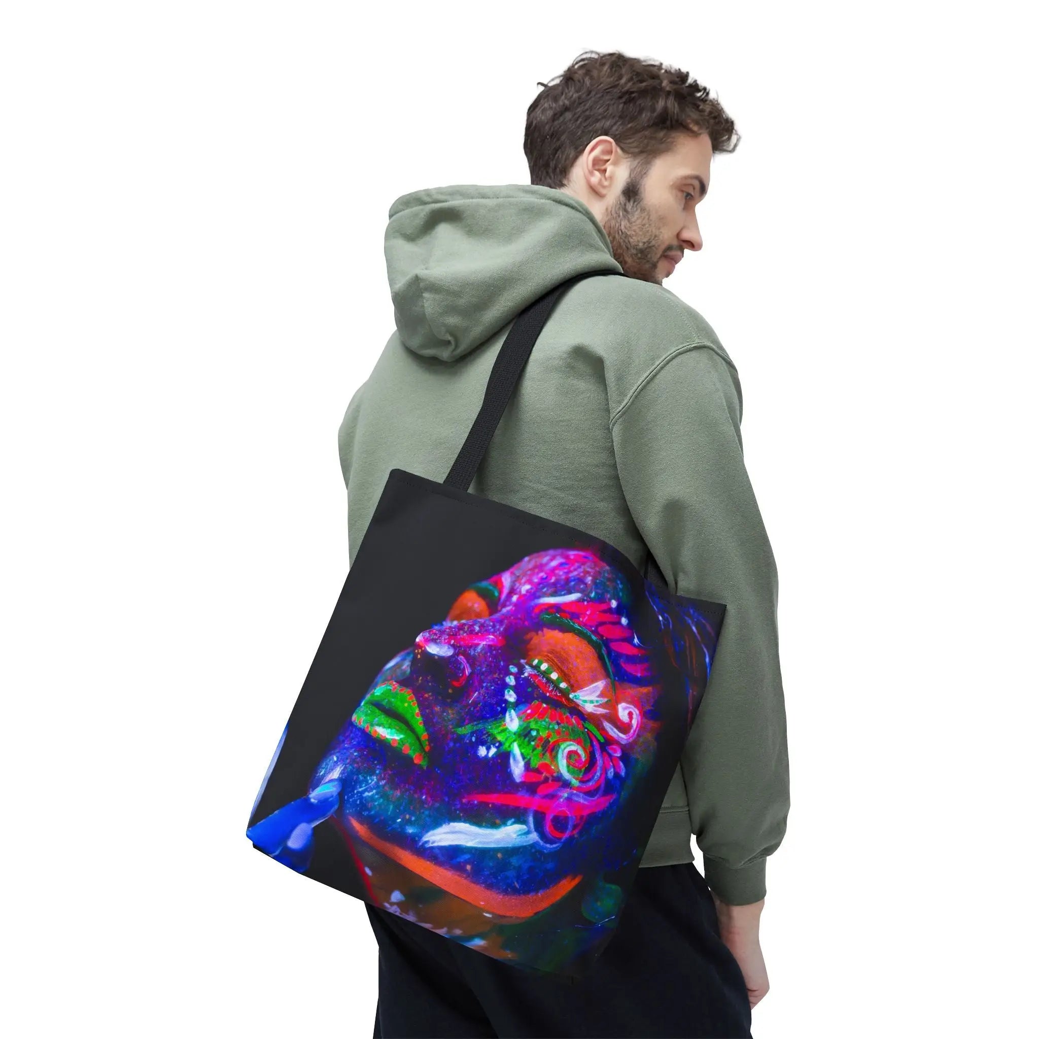 Painted Glow Blacklight Graphic | Mix & Match Fun-Flirty Lovers’ Totes