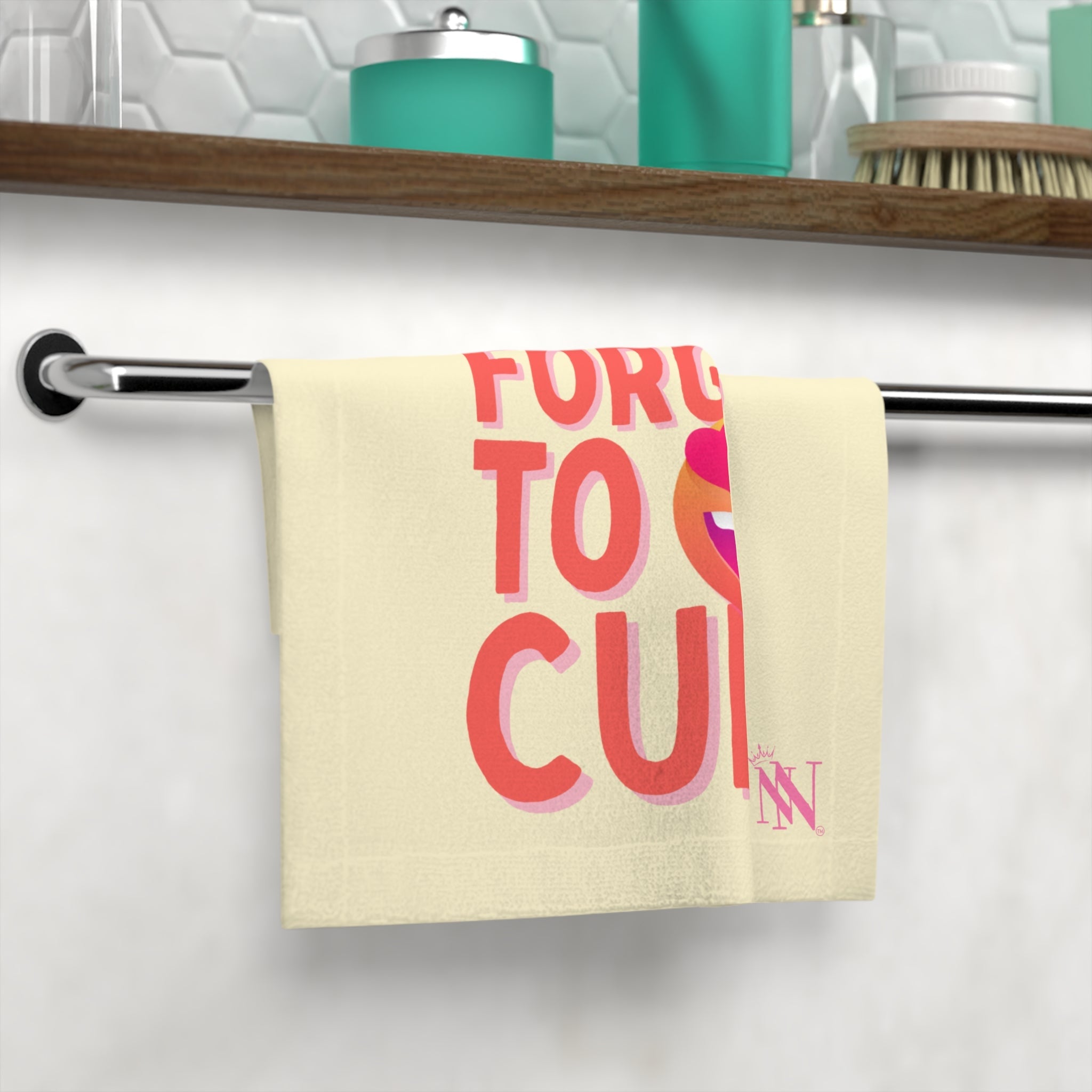 Don’t Forget to Cum! Heart Eyes Emoji Cum Rag