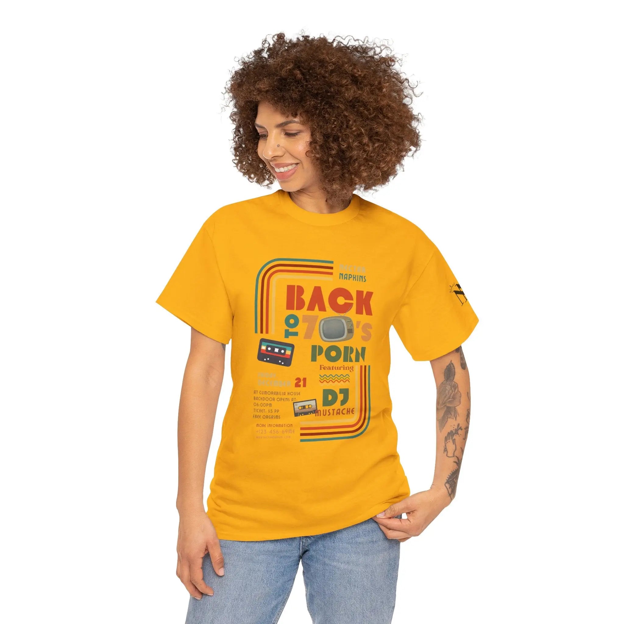 Back to 70s Porn | Mix & Match 100% Cotton Unisex Fun-Flirty Lovers’ Tees