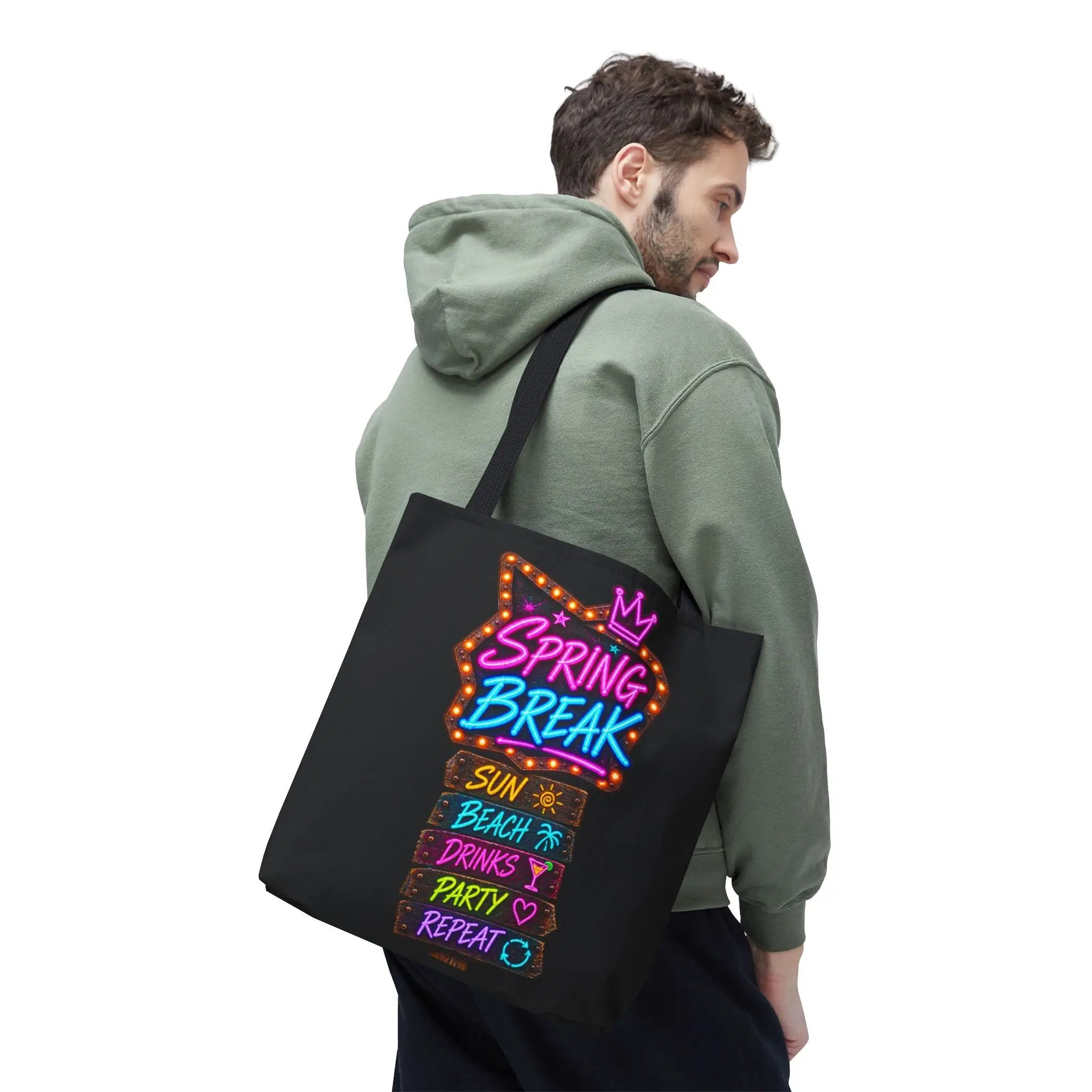 Spring Break Neon Sign Tote Bag