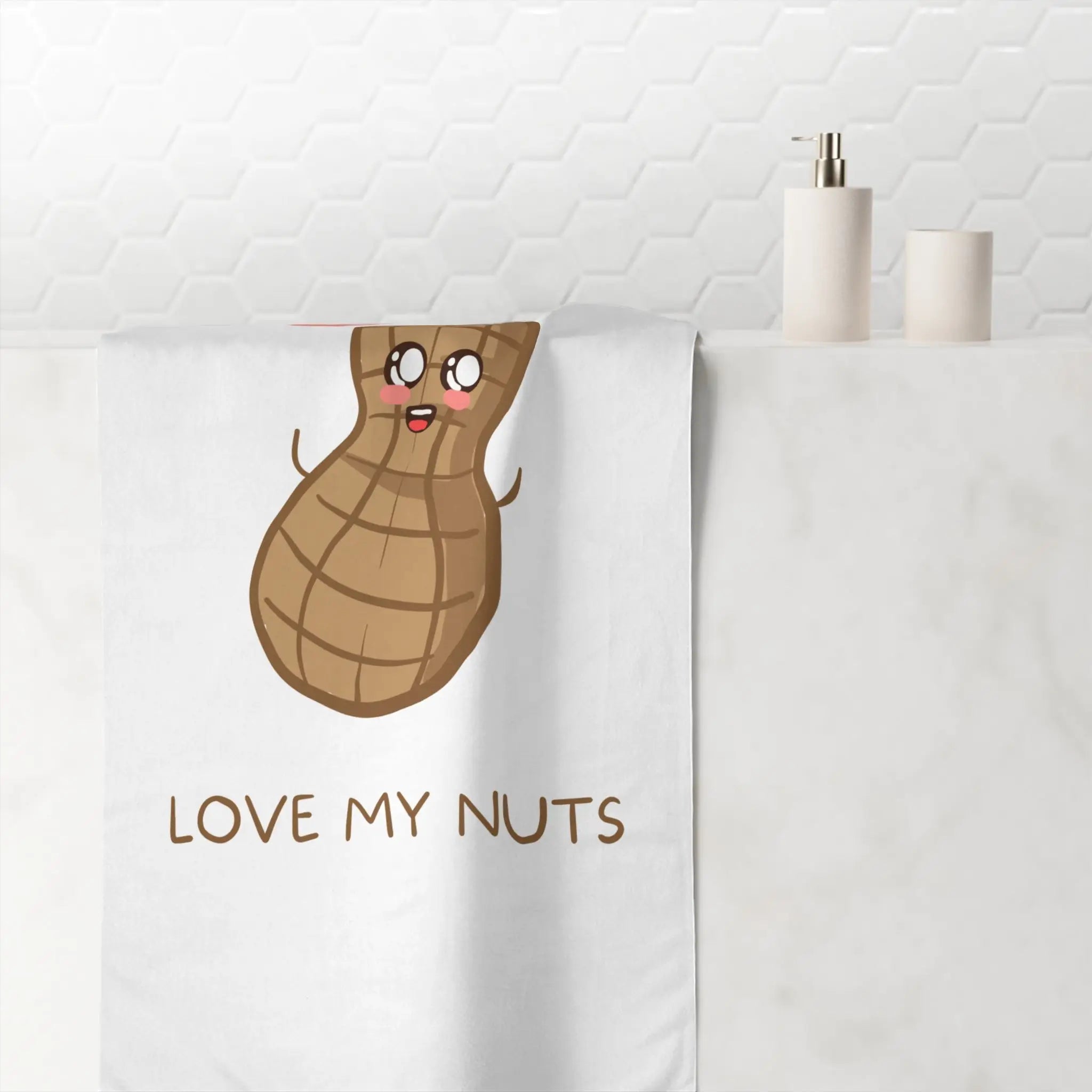 Love My Nuts | Mix & Match XL Fun-Flirty Lovers’ Towels