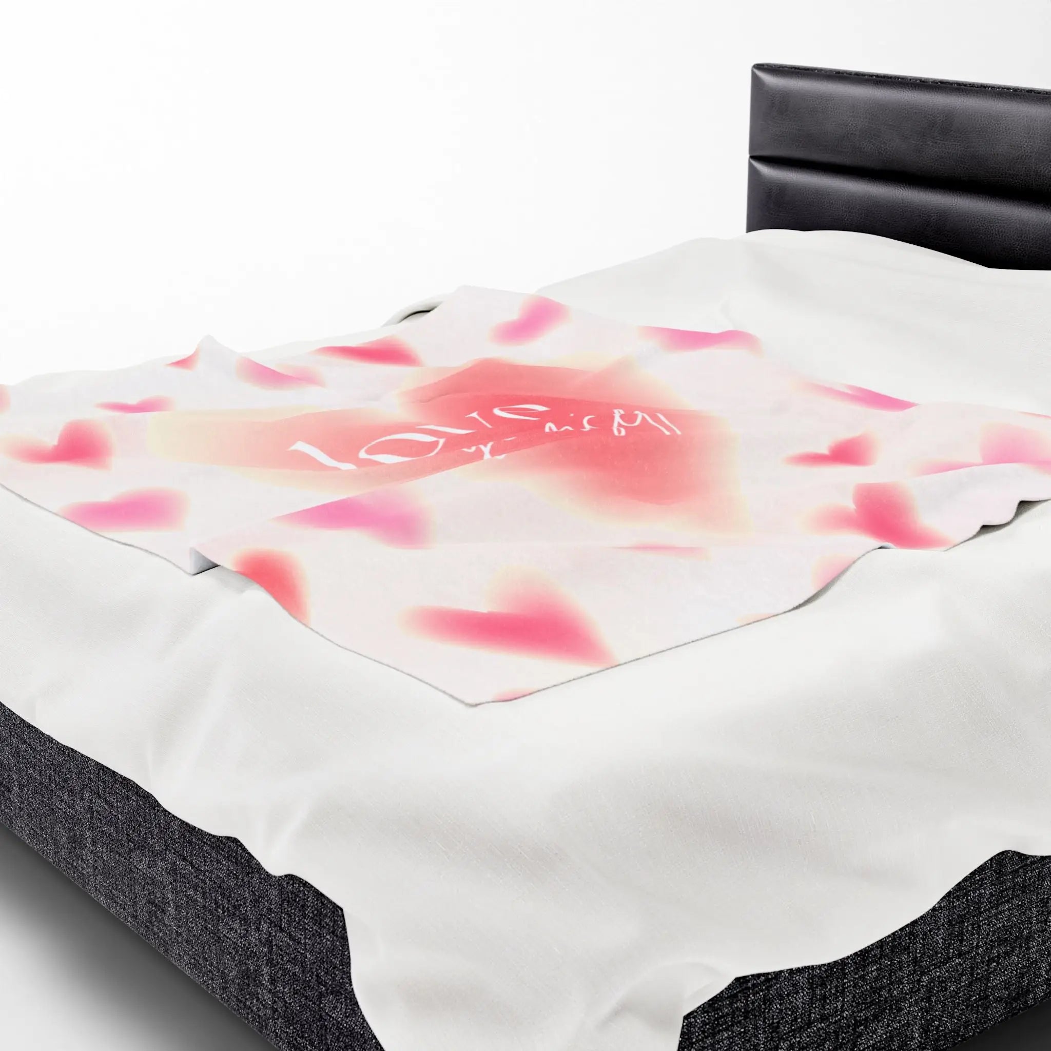 Love Yourself Heart Pattern Lovers’ Silky Soft Blanket