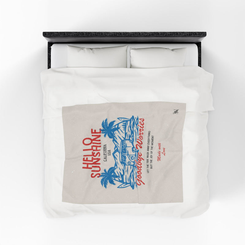 Hello Sunshine Bye Worries | Mix & Match Soft Fun-Flirty Lovers’ Blankets