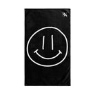 Happy Smiling Emoji Black | Mix & Match Classic Fun-Flirty Lovers’ Towels