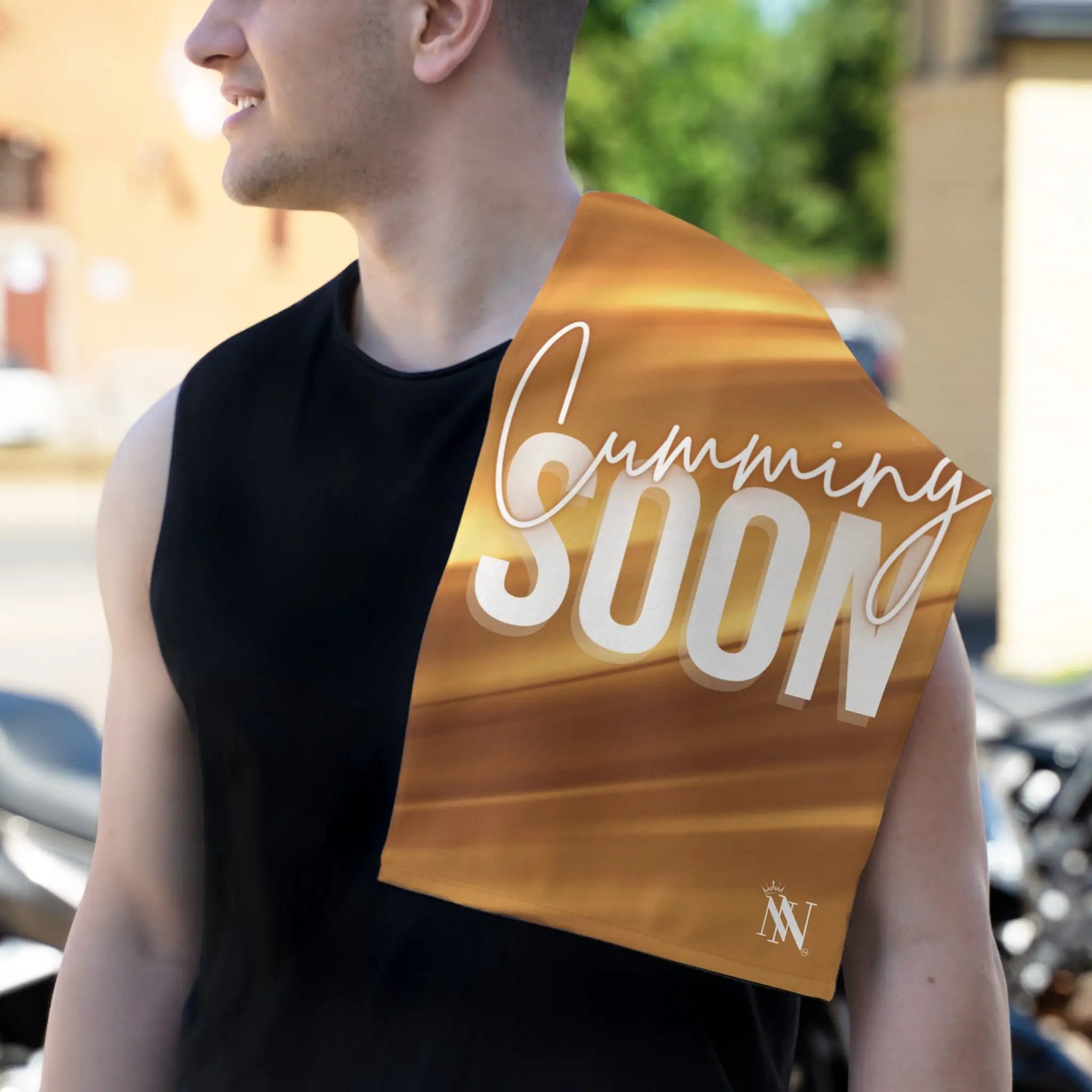 Cumming Soon 24k Gold Print Sex Towel
