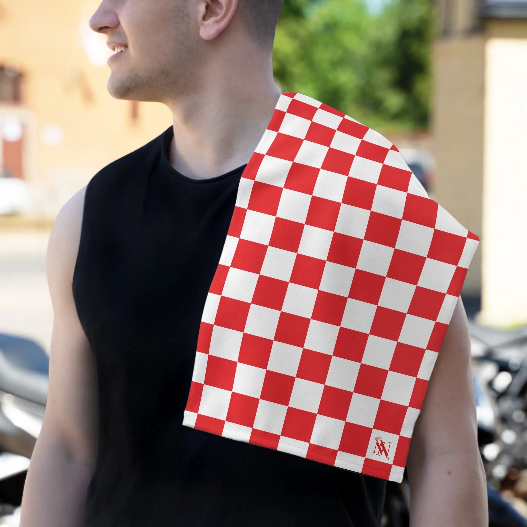 Red Checkered Past | Mix & Match Soft Fun-Flirty Lovers’ Towels