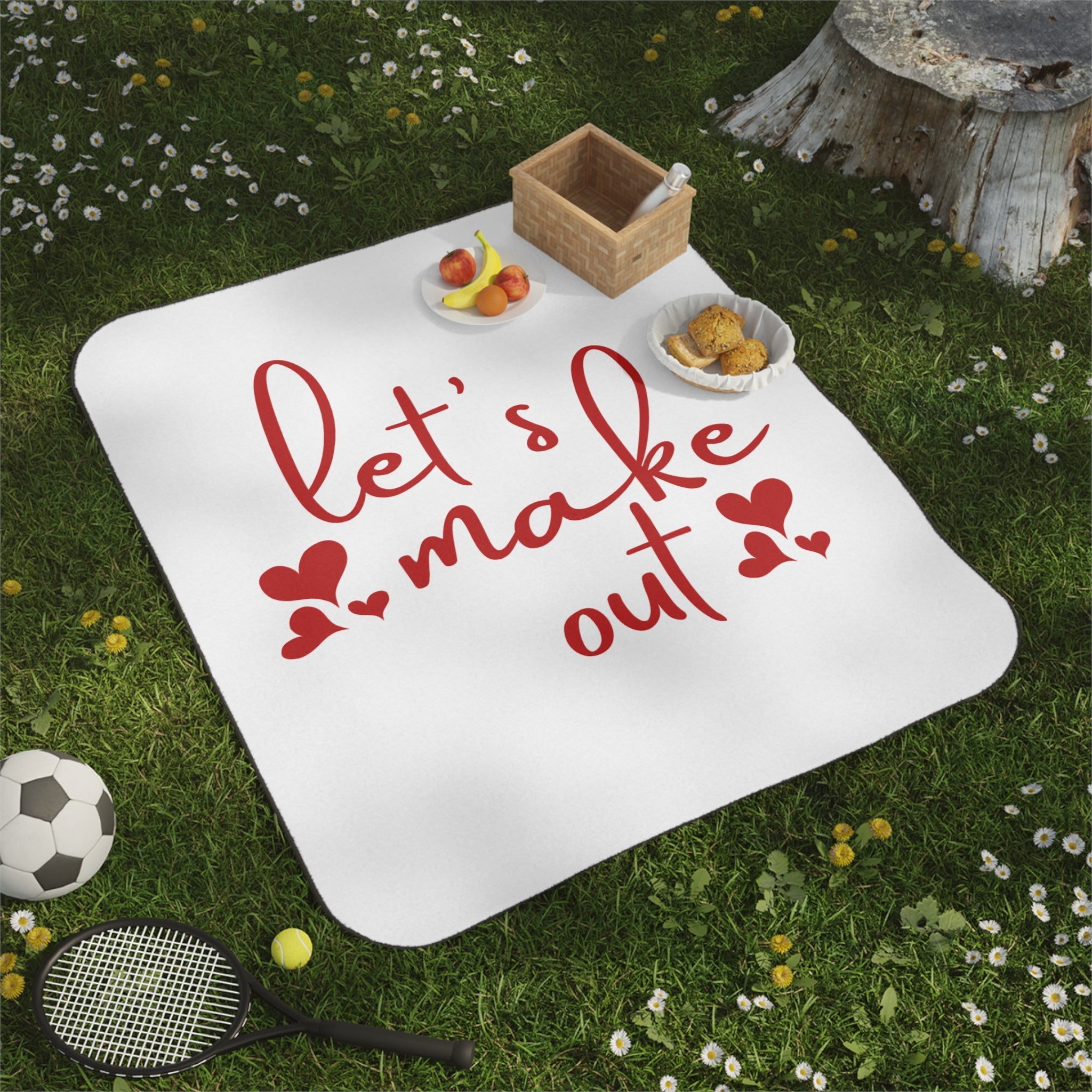 Let’s Make Out Hearts Sex Blanket