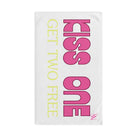 Kiss One Two White | Mix & Match Original Fun-Flirty Lovers’ Towels