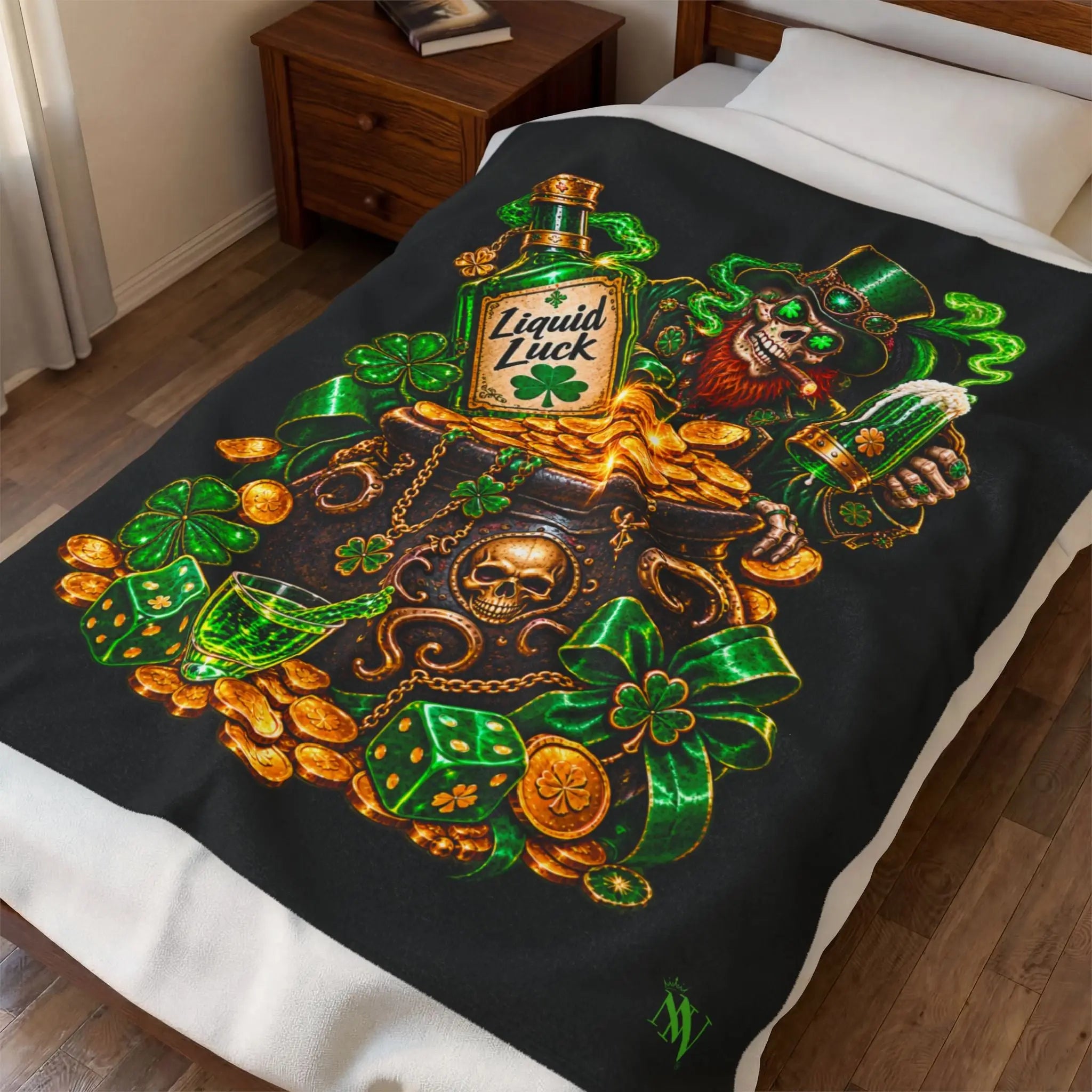 Pot Of Gold Wicked Leprechaun Lovers’ Blanket