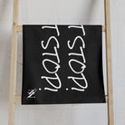 Don’t Stop! Don’t Stop Black | Mix & Match Classic Fun-Flirty Lovers’ Towels