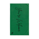 You’re Welcome Green | Mix & Match Classic Fun-Flirty Lovers’ Towels