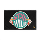 Stay Wild Retro Sticker Black | Mix & Match Classic Fun-Flirty Lovers’ Towels