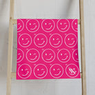 Wink Emoji Pattern Signature Pink | Mix & Match Classic Fun-Flirty Lovers’ Towels