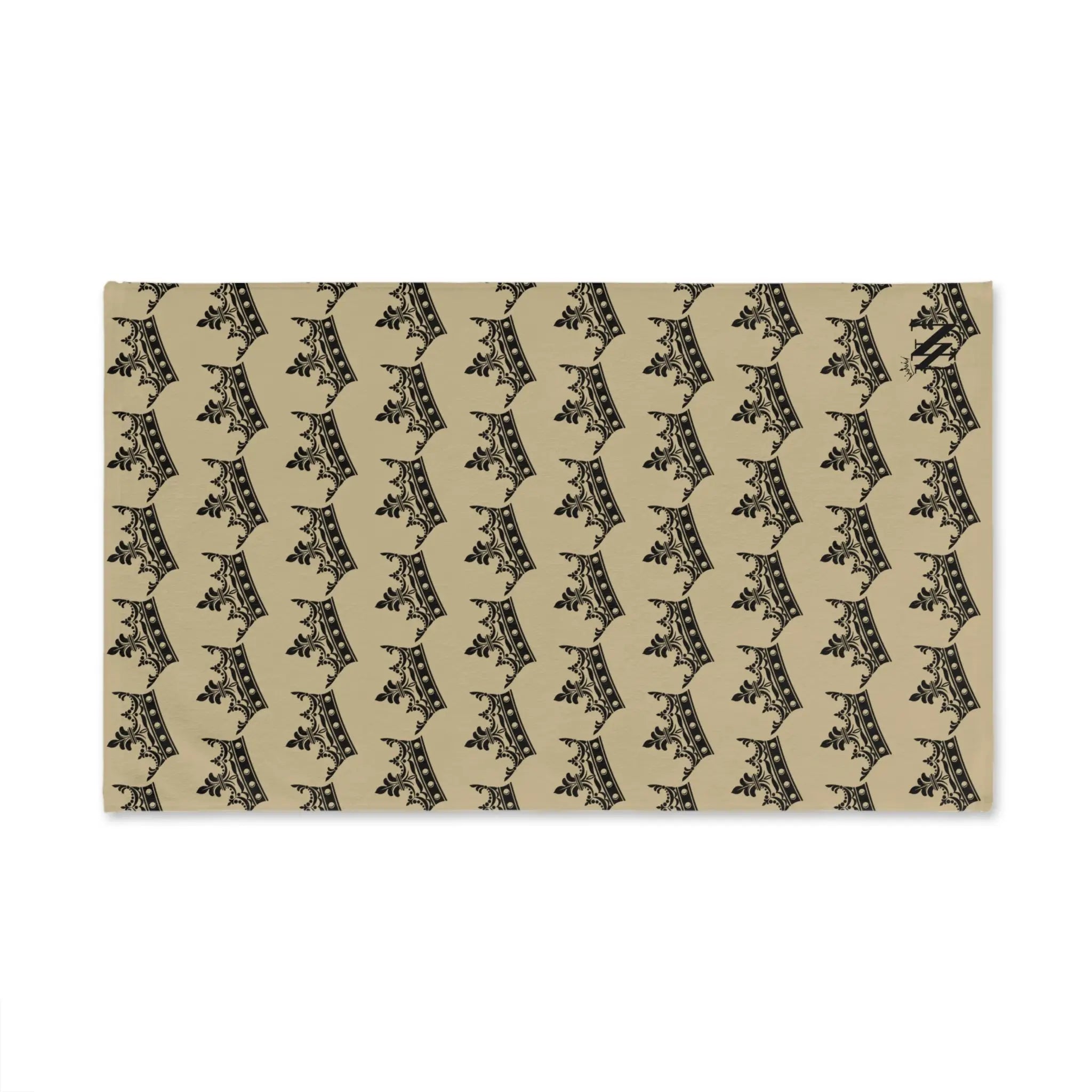 Crown Queen Pattern Gold Cum Towel