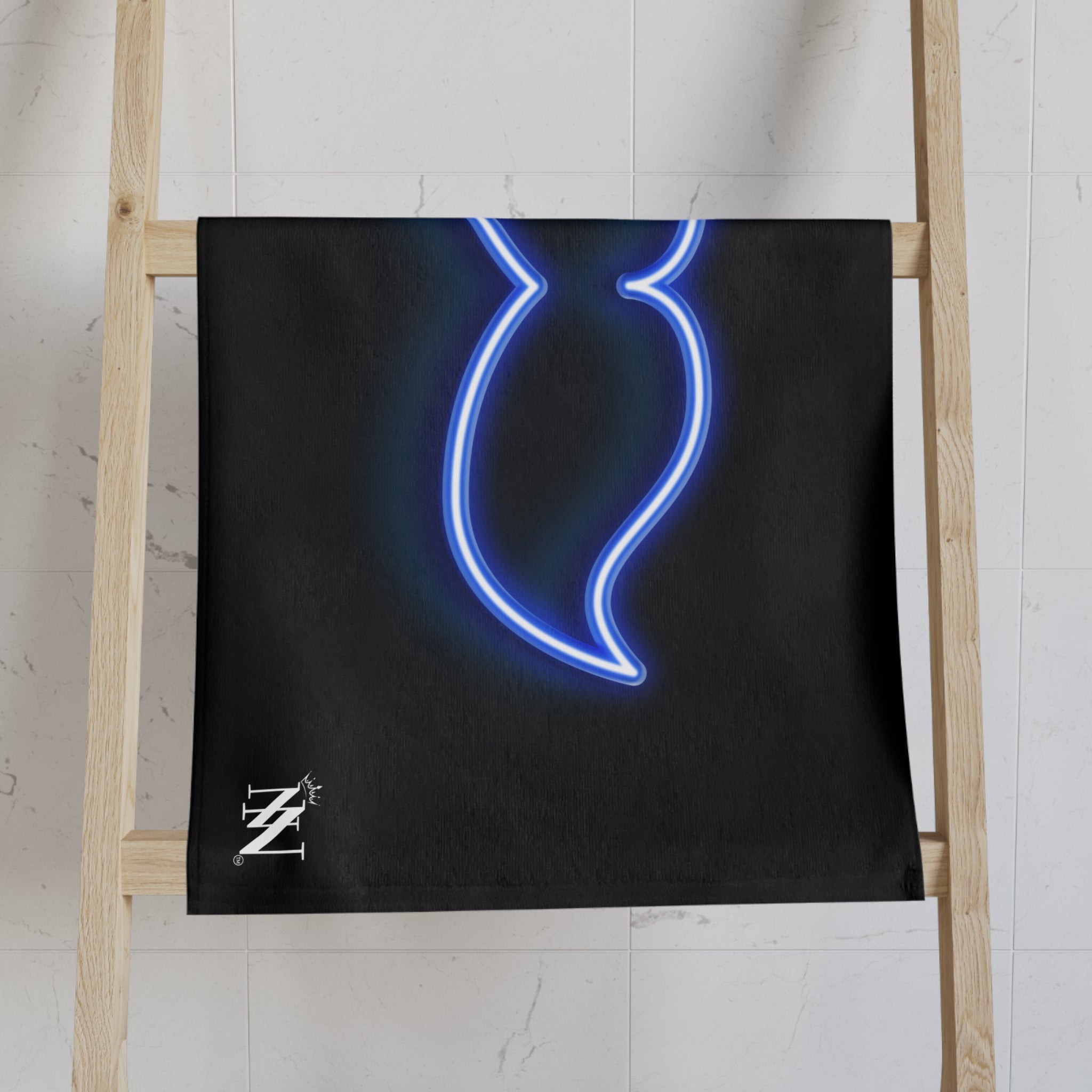 His Mustache Neon Cum Towel