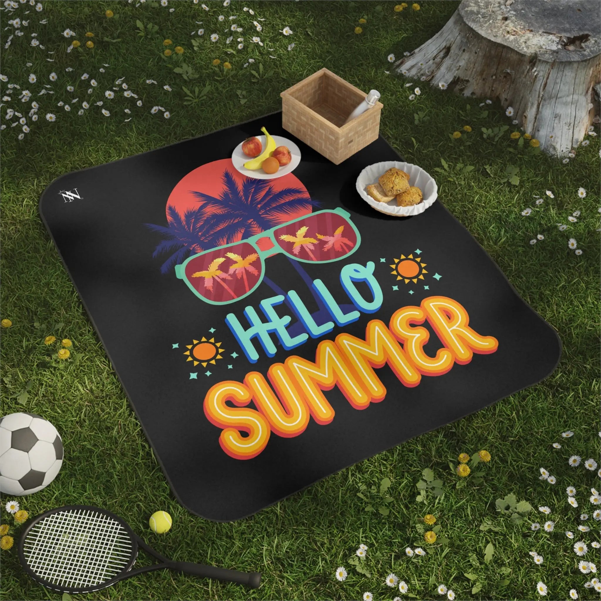 Hello Summer Tropical Sunglasses Sex Blanket
