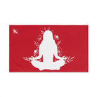 Seated Yoga Meditation Red Cum Towel