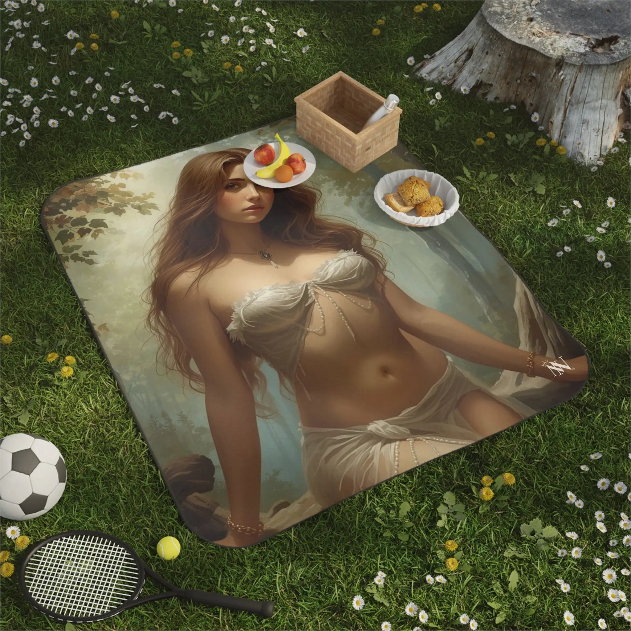 Fair Maiden Fantasy Women Couple Friendly Water-Resistant Sex Blanket