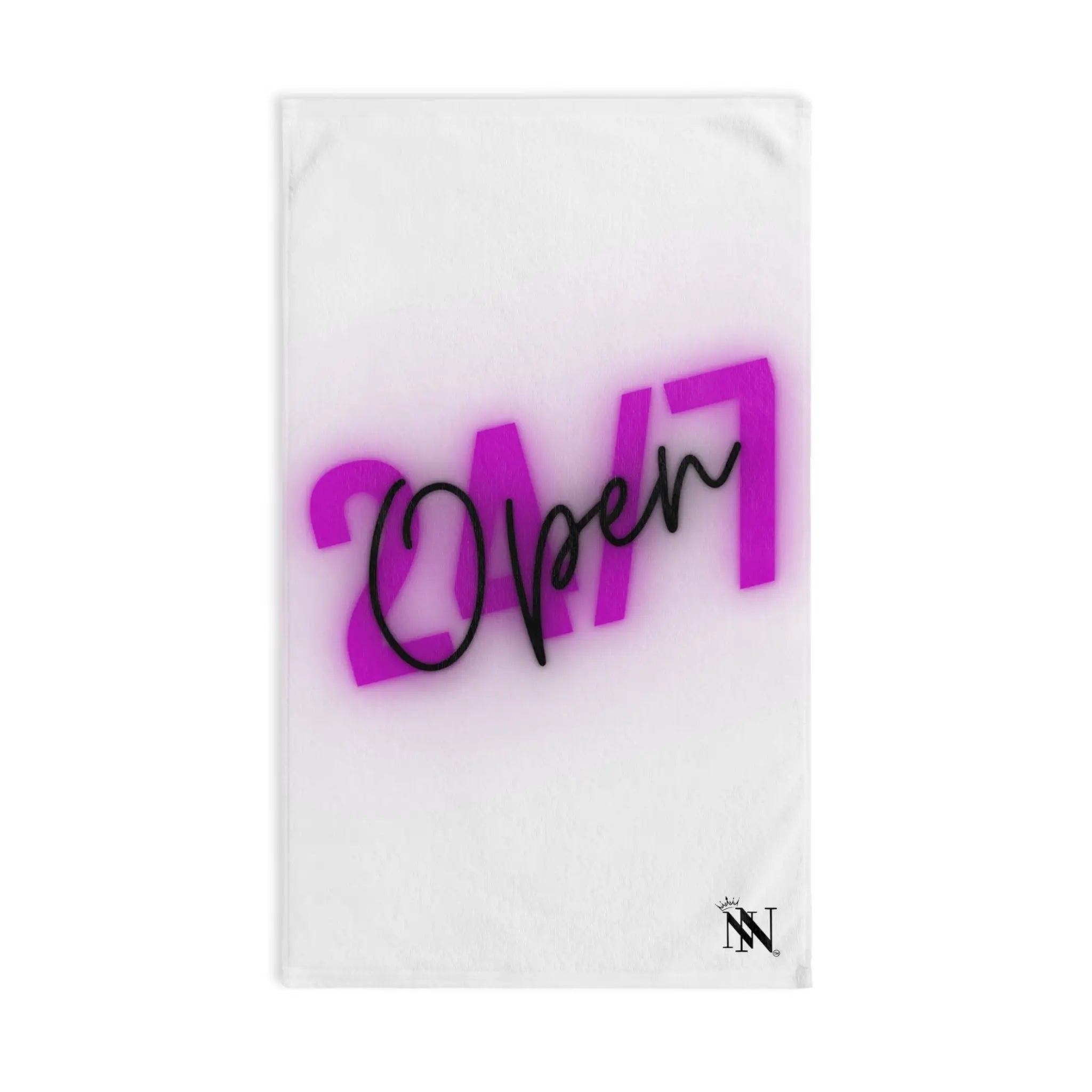 Open 24/7 White | Mix & Match Classic Fun-Flirty Lovers’ Towels
