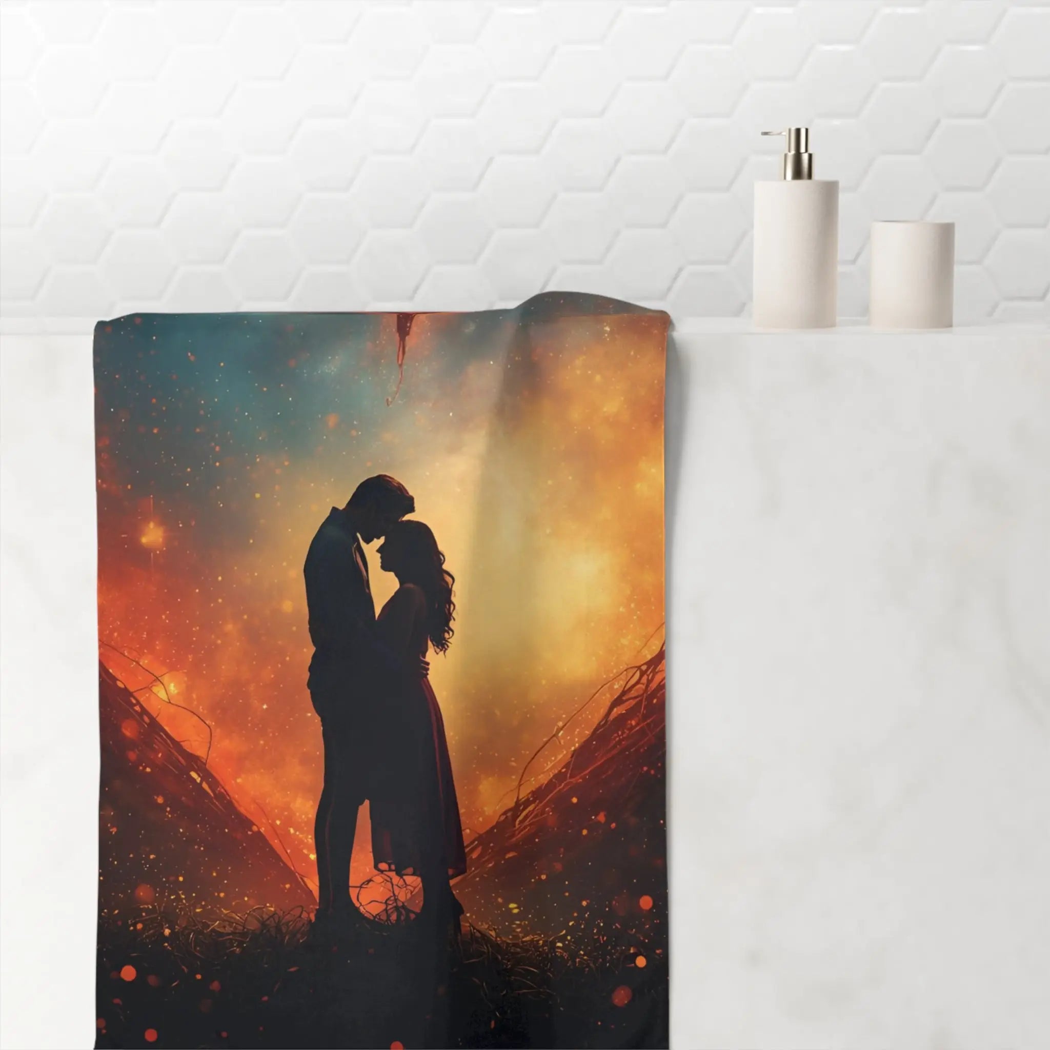 You Are My Universe Graphic | Mix & Match XL Fun-Flirty Lovers’ Towels