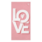 Block Letter Love Heart Big Anal Play Sex Towel