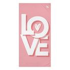 Block Letter Love Heart | Mix & Match XL Fun-Flirty Lovers’ Towels