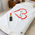 You + Me Lipstick Love | Mix & Match Velveteen Fun-Flirty Lovers’ Blankets