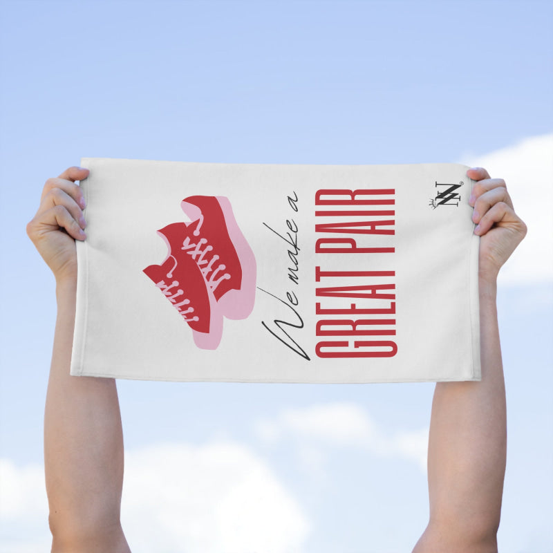 We Make a Great Pair Shoes | Mix & Match Soft Fun-Flirty Lovers’ Towels